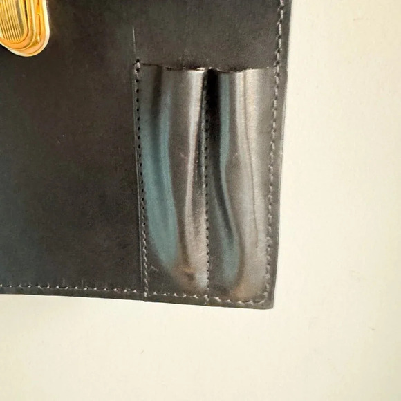 Black Leather Deadstock Brand  New Men's Crossbody Bag - Picture 4 of 9